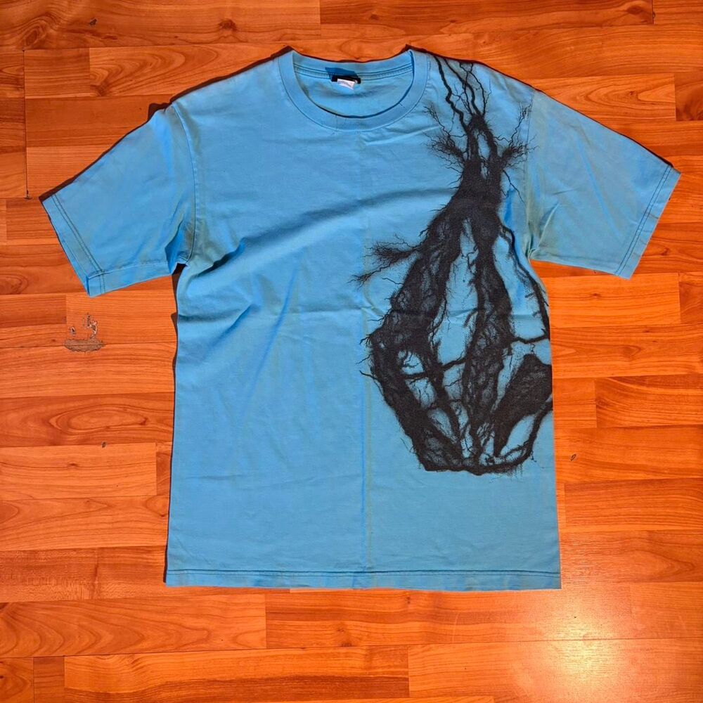 Valcom Blue Lightning Graphic T Shirt Black Bolt Skater Streetwear Tee Size L